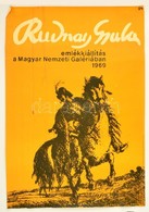1969 Rudnay Gyula Emlékkiállítás A Magyar Nemzeti Galériában Plakát, Foltos, Sarkainál Apró Tűnyomok, 82x56,5 Cm - Other & Unclassified