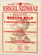 1981 AZ Erkel Színház Bartók Béla Születésének 100. évfordulójára Rendezett Előadásának Plakátja, A Rendező Mikó András, - Autres & Non Classés