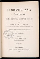 Rambaud Alfréd: Oroszország Története Eredetétől Kezdve 1884-ig. I. Kötet. Fordította: Laukó Albert. Bp., 1890, MTA. Kia - Sin Clasificación