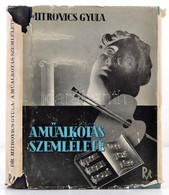 Mitrovics Gyula: A Műalkotás Szemlélete. Bp., 1940, Rózsavölgyi és Társa, XVI+334 P.+24 T.(képmellékletek.) Kiadói Félvá - Sin Clasificación