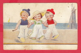 220865 / Illustrator John Wills Art - LITTLE GIRL BOY PIPE SAILING , WSSB 5065/1 - Wills, John