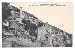 (18098-63) Habitations Primitives Dans Les Rochers à Monton - Veyre Monton