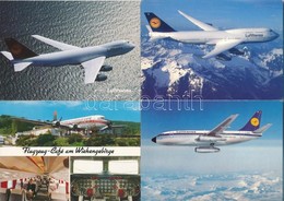 ** * 16 Db Modern Repülés, Repülőgép Motívumlap / 16 Modern Airplane Motive Cards - Non Classés