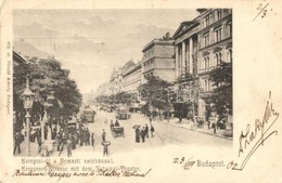 T2/T3 Budapest VIII. Kerepesi út (Rákóczi út), Nemzeti Színház, Villamosok. Divald Károly 375. Sz. (EK) - Zonder Classificatie