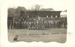 T2 1910 Apáca, Apata; Az állami Elemi Iskola 'hadserege', Kutya / School Group Photo With Dog - Sin Clasificación