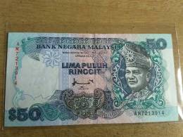 Malaysia 1995 1996 $50 Ringgit Don Paper Banknote GVF TDLR Prefik AM - Maleisië