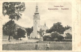 T2 Káposztafalva (Káposztafalu), Kabsdorf, Hrabusice; Templom. Divald Károly Fia Kiadása / Church - Non Classés