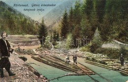 T2/T3 Kőrösmező, Yasinia, Jassinja, Jasina (Máramaros); Tutajosok Imája Gátvíz érkezésekor / Starting A Raft, Raftsman's - Sin Clasificación