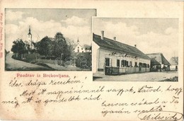 T4 Brckovljani, Utcakép, Templom. Weiss & Dreykurs Kiadása / Street View, Church (EM) - Non Classés