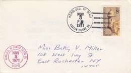 COVER HONOLULU NOV. 3.1971 CANTON ISLAND - USPO /2 - Hawaï