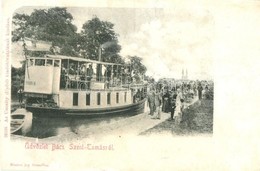 T3 Szenttamás, Bácsszenttamás, Srbobran; Pannonia Gőzhajó. Uncsity Kiadása / Hungarian Passenger Steamship (r) - Sin Clasificación