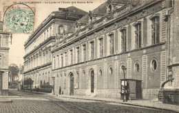 T1/T2 Valenciennes, Le Lycee Et L'Ecole Des Beaux Arts / Lyceum And School Of Arts, TCV Card - Non Classificati