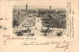 T2 1899 Karlsruhe, Totalansicht Vom Schloss Aus - Unclassified