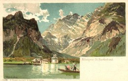 * T2/T3 1899 Königsee, St. Bartholomae, Stucker's Kunstanstalt 7108. Litho, Artist Signed (Rb) - Unclassified