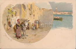 ** T2 Naples, Napoli; Macchietta, Sul Mare / Folklore, Meissner & Buch Napoli 12 Cartolina Serie 1085. Litho S: A. Prosd - Non Classés