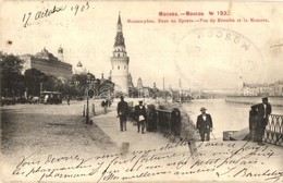 T3 Moscow, Moskau, Moscou; Vue Du Kremlin Et La Moscova / Kremlin, Moskva River, Horse-drawn Tram. Phototypie Scherer, N - Sin Clasificación