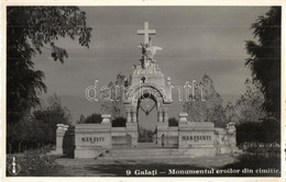 ** T2 Galati, Galatz; Monumentul Eroilor Din Cimitir / Az 1917-es Marasti Csata Román Hőseinek Temetője / Romanian WWI H - Non Classés