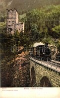 ** T2 Albulabahn, Ruine Campi / Castle Ruins, Locomotive - Unclassified
