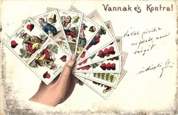 T2/T3 Vannak és Kontra! Magyar Kártyás Képeslap. Ferenczi B. Kiadása / Hungarian Cards, Litho (EK) - Unclassified