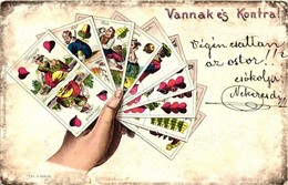 T2/T3 'Vannak és Kontra' Magyar Kártyás Képeslap; Kiadja Ferenczi B. / Tell Playing Cards, Litho - Sin Clasificación