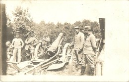 T2/T3 1916 Kiépített Osztrák-magyar ágyú állás / WWI Austro-Hungarian K.u.K. Military Cannon Stance. Photo + K.u.K. Infa - Non Classificati