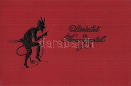 T2/T3 Üdvözlet A Krampusztól! / Krampus In Handcuffs. Emb. (EK) - Non Classés