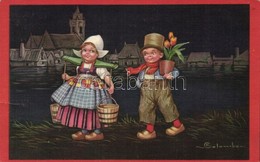 T2/T3 Italian Art Postcard, Dutch Children, Ultra 2250. S: Colombo (EK) - Non Classés