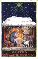 T3 Kellemes Karácsonyi Ünnepeket! / Christmas Greeting Art Postcard (EB) - Unclassified