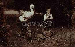 T3 Children Hunters With Guns, Animal Sculptures, Humour, Freundschaftssaal Photo (EB) - Sin Clasificación