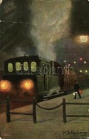 T4 Train At Night, Raphael Tuck & Sons Oliette, Serie 'Eisenbahn Bei Nacht' No. 216. B. S: Max Vollmberg (fa) - Sin Clasificación