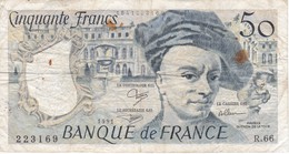 BILLETE DE FRANCIA DE 50 FRANCOS DE QUENTIN DE LA TOUR DEL AÑO 1991 SERIE R (BANKNOTE) - 50 F 1976-1992 ''quentin De La Tour''