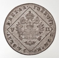 1802G 7kr Ag 'I. Ferenc' Nagybánya (4,5g) T:2 
Hungary 1802G 7 Kreuzer Ag 'Franz I' Baia Mare (4,5g) C:XF
Huszár: 2014., - Sin Clasificación