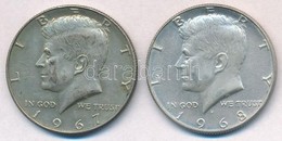 Amerikai Egyesült Államok 1967-1968D. 1/2$ Ag 'Kennedy' (2x) T:2
USA 1967-1968D. 1/2 Dollar Ag 'Kennedy' (2x) C:XF - Sin Clasificación