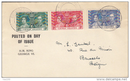 KING GEORGE VI AND QUEEN ELISABETH CORONATION, STAMPS ON COVER, 1937, BASUTOLAND - 1933-1964 Kolonie Van De Kroon