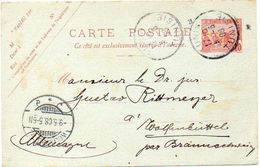 TUNISIA 1908 - Entire Postal Card Of 10c Agriculture, From Tunisia To Germany - Briefe U. Dokumente