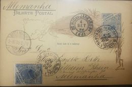 L) 1899 BRAZIL, UNITED STATES OF BRAZIL STAMPS, 50 REIS, BLUE, NATURE, CIRCULATED COVER FROM BRAZIL TO GERMANY, XF - Briefe U. Dokumente