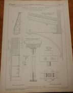 Plan D'une Marquise économique à Serrage Variable Des Stations D'Alsace. 1855. - Obras Públicas