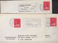 Variétés 0,80 Béquet Rouge N° 1816a Sans Phosphore 3 Fragments - Covers & Documents