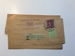 South Australia Postal Stationery Wrapper ADELAIDE > Hamburger Nachrichten, Hamburg (cover Lettre Australie - Lettres & Documents