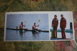 Moscow. Olympic Champions. Old Postcard   USSR - Rowing -  1981  KAYAK - Rudersport