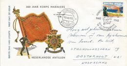 Netherlands Antilles 1965 Curacao Royal Marines 300 Years Ancre FDC Cover - Militaria