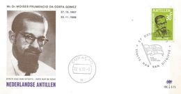 Netherlands Antilles 1972 Curacao Flag M.F. Da Costa Gomez (1907-1966) Politician FDC Cover - Covers