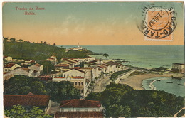 Bahia Trecho Da Barra  Used 1937 To Cuba  Litho Joaquim Ribeiro Bottom Right Corner Damaged - Salvador De Bahia