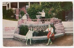 PEORIA, Illinois, USA, Children At Drinking Fountain In Bradley Park, 1912 Gibson Postcard - Peoria