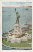 AK New York City Bedloe 's Island And Statue Of Liberty A Ellis Governors Manhattan Jersey Red Hook NY United States USA - Statue De La Liberté