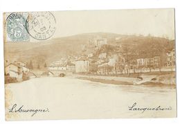 LAROQUEBROU (15) Carte Photo Vue Du Village Rivière - Sonstige & Ohne Zuordnung