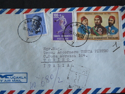 1960 - 70... 5 BEAUTIFULS  LETTERS AND  POSTAGESTAMPS  OF TURKEY...//... 5  BELLE LETTERE E FRANCOBOLLI DALLA TURCHIA - Briefe U. Dokumente