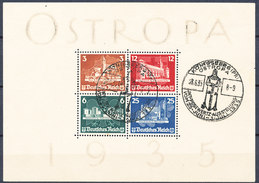 Stamp  GERMANY Deutsches Reich OSTROPA 1935 SC# B68 Souvenir Sheet Used - Blocchi