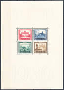 Stamp GERMANY B33, 1930 Souvenir Sheet Of 4. FVF, OG MNH. CV $1100. - Blocks & Sheetlets