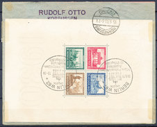 Stamp GERMANY Cover B33, 1930 Souvenir Sheet Of 4. FVF, OG Used. - Blocks & Sheetlets